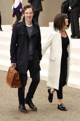 Benedict Cumberbach mit Gattin Sophie Hunter bei der Burberry Prorsum Fashion Show auf der London Fashion Week SS16. London, 21.09.2015 Benedict Cumberbach, Sophie Hunter 