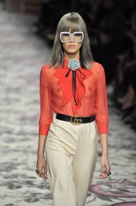 Milan Fashion Week, Women Spring Summer 2016. Milano, Moda Donna, Primavera Estate 2016.GUCCI catwalk . Pictured: models  RiccardoxGiordano