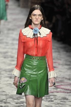 Milan Fashion Week, Women Spring Summer 2016. Milano, Moda Donna, Primavera Estate 2016.GUCCI catwalk . Pictured: models  RiccardoxGiordano