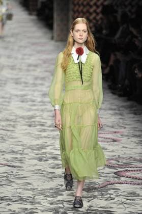 Milan Fashion Week, Women Spring Summer 2016. Milano, Moda Donna, Primavera Estate 2016.GUCCI catwalk . Pictured: models  RiccardoxGiordano