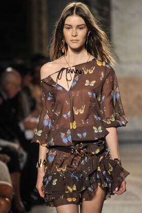 ENTERTAINMENT MODE Mailand Fashion Week - Blugirl Modenschau Milan Fashion Week, Women Spring Summer 2016. Milano, Moda Donna, Primavera Estate 2016. BLUGIRL catwalk Pictured: models  RiccardoxGiordano Fotosicki