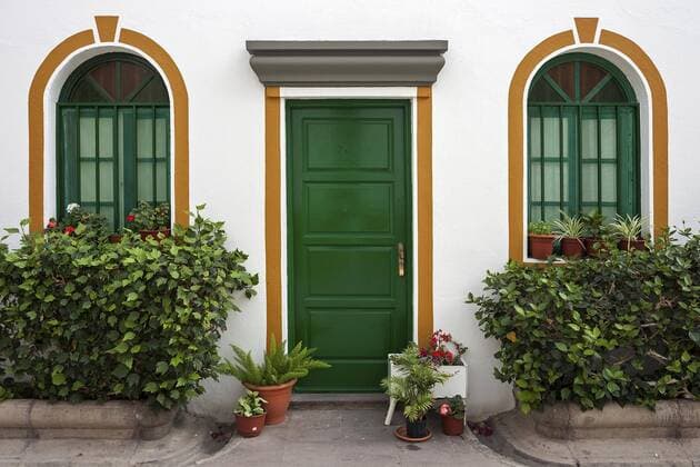 Typischer Hauseingang, Puerto de Mogan, Gran Canaria, Kanarische Inseln, Spanien, Europa Copyright: imageBROKER/HarryxLaub iblhal04227699.jpg