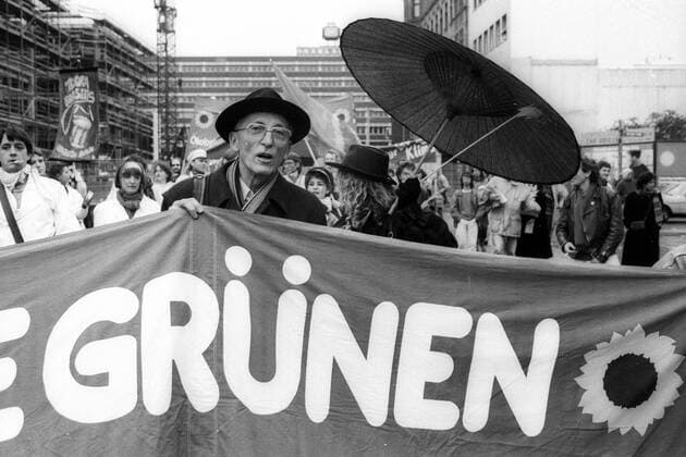 Klimazug der Grünen im Bundestagswahlkampf in Saarbrücken: Wilhelm Knabe
