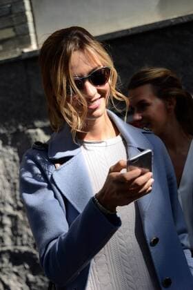 ENTERTAINMENT CELEBRITIES Mailand Fashion Week - Prominente vor der Emporio Armani Modenschau Milano, Guests arrivals at the Emporio Armani Fashion Sohw. Milan Fashion Week. Pictured: Beatrice Borromeo Casiraghi  Comi Terenghi