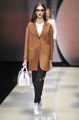 Milan Fashion Week, Women Spring Summer 2016. Milano, Moda Donna, Primavera Estate 2016. EMPORIO ARMANI catwalk Pictured:models  RiccardoxGiordano Fotosicki