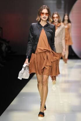 Milan Fashion Week, Women Spring Summer 2016. Milano, Moda Donna, Primavera Estate 2016. EMPORIO ARMANI catwalk Pictured:models  RiccardoxGiordano Fotosicki
