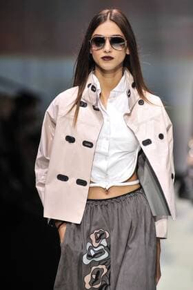Milan Fashion Week, Women Spring Summer 2016. Milano, Moda Donna, Primavera Estate 2016. EMPORIO ARMANI catwalk Pictured:models  RiccardoxGiordano Fotosicki