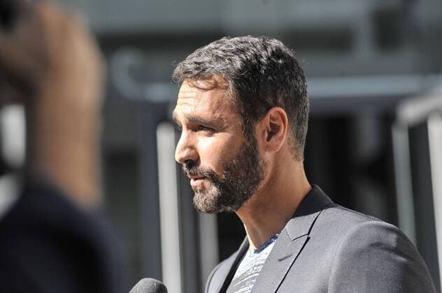 Milan Fashion Week, Women Spring Summer 2016. Milano, Moda Donna, Primavera Estate 2016. EMPORIO ARMANI arrivals Pictured: Raoul Bova  RiccardoxGiordano Fotosicki