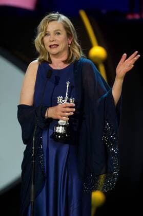 Emily Watson receives from the hands of Jose Luis Rebordinos, director of the festival, the Donostia Award in the 63th San Sebastian Film Festival on September 25, 2015 Cordon Press Emily Watson receives the Donostia Award _63th San Sebastian Film Festival  Emily Watson receives the Donostia Award _63th San Sebastian Fi