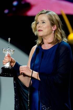 Emily Watson receives from the hands of Jose Luis Rebordinos, director of the festival, the Donostia Award in the 63th San Sebastian Film Festival on September 25, 2015 Cordon Press Emily Watson receives the Donostia Award _63th San Sebastian Film Festival  Emily Watson receives the Donostia Award _63th San Sebastian Fi