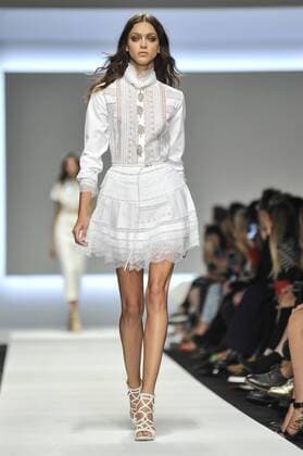Milan Fashion Week, Women Spring Summer 2016. ERMANNO SCERVINO catwalk Pictured: Models  RiccardoxGiordanox Fotosicki
