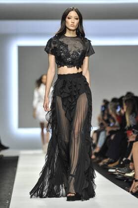 Milan Fashion Week, Women Spring Summer 2016. ERMANNO SCERVINO catwalk Pictured: Models  RiccardoxGiordanox Fotosicki