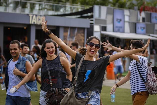 RIO DE JANEIRO, Brazil - 09 26 2015: ROCK IN RIO 2015 - Opening of the Gates and input from the public during the 6th of Rock in Rio 2015.  Andr?xHorta