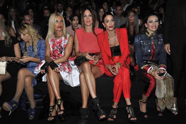 Milan Fashion Week, Women Spring Summer 2016. Elisabetta Franchi front row Pictured: Kris Reichert Zulay Henao  RiccardoxGiordanox Fotosicki