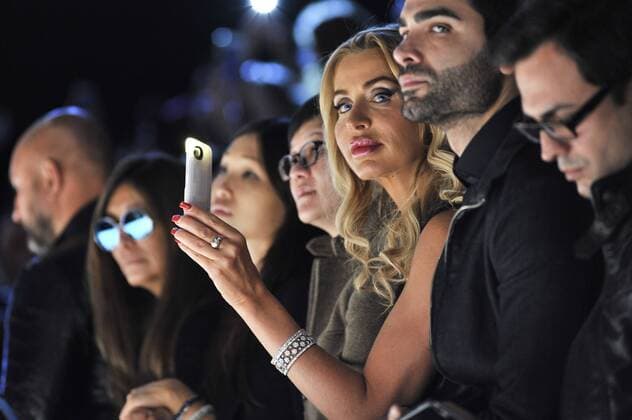 Milan Fashion Week, Women Spring Summer 2016. RICHMOND front row Pictured: Models  RiccardoxGiordanox Fotosicki