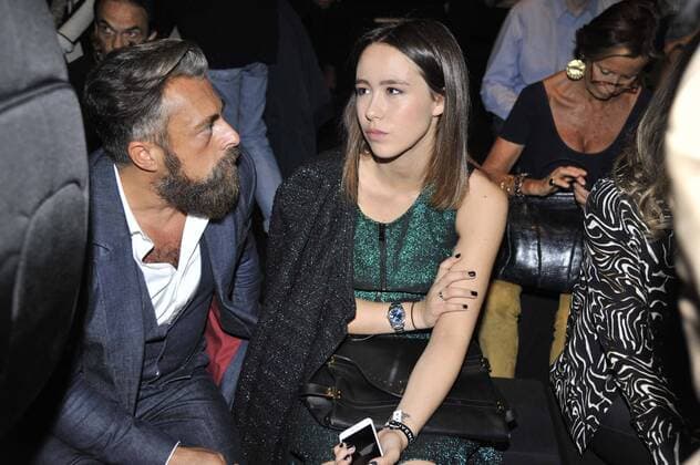 Milan Fashion Week, Women Spring Summer 2016. TRUSSARDI front row Pictured: Aurora Ramazzotti  RiccardoxGiordanox xFotosicki