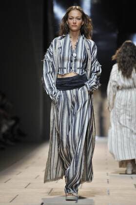 Milan Fashion Week, Women Spring Summer 2016. TRUSSARDI catwalk Pictured: Models  RiccardoxGiordanox xFotosicki