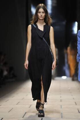 Milan Fashion Week, Women Spring Summer 2016. TRUSSARDI catwalk Pictured: Models  RiccardoxGiordanox xFotosicki