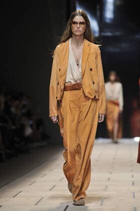Milan Fashion Week, Women Spring Summer 2016. TRUSSARDI catwalk Pictured: Models  RiccardoxGiordanox xFotosicki
