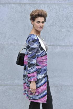 ENTERTAINMENT CELEBRITIES Mailand Fashion Week - Prominenz bei Giorgio Armani Modenschau Milan Fashion Week, Women Spring Summer 2016. Milano, Moda Donna, Primavera Estate 2016. GIORGIO ARMANI front row Pictured: Antonia dell Atte  RiccardoxGiorrdanox Fotosicki