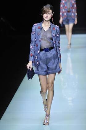 ENTERTAINMENT MODE Mailand Fashion Week - Giorgio Armani Modenschau Milan Fashion Week, Women Spring Summer 2016. Milano, Moda Donna, Primavera Estate 2016. GIORGIO ARMANIcatwalk Pictured: models  RiccardoxGiorrdanox Fotosicki