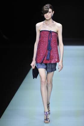 ENTERTAINMENT MODE Mailand Fashion Week - Giorgio Armani Modenschau Milan Fashion Week, Women Spring Summer 2016. Milano, Moda Donna, Primavera Estate 2016. GIORGIO ARMANIcatwalk Pictured: models  RiccardoxGiorrdanox Fotosicki