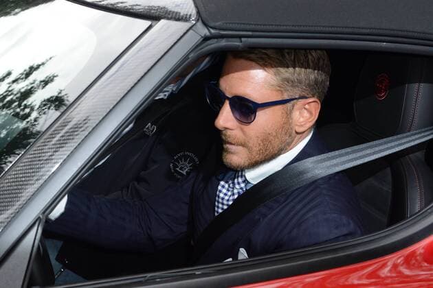 Milano, Guests arrivals at the Giorgio Armani fashion show, Milan Fashion week. Pictured: Lapo Elkann  Comi Terenghi