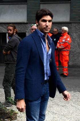 Milano, Guests arrivals at the Giorgio Armani fashion show, Milan Fashion week. Pictured: Cayetano Rivera  Comi Terenghi