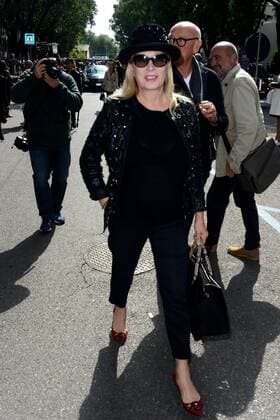 Milano, Guests arrivals at the Giorgio Armani fashion show, Milan Fashion week. Pictured: Debbie Harris  Comi Terenghi