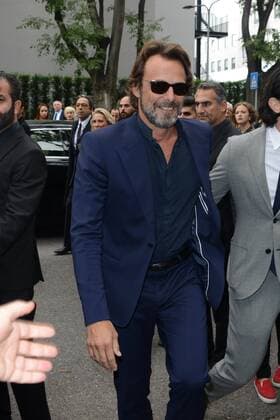 Milano, Guests arrivals at the Giorgio Armani fashion show, Milan Fashion week. Pictured: Alessandro Preziosi  Comi Terenghi