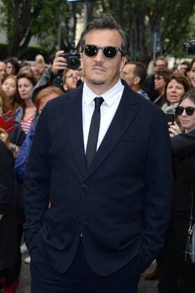 Milano, Guests arrivals at the Giorgio Armani fashion show, Milan Fashion week. Pictured: Gabriele Muccino  Comi Terenghi