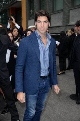 Milano, Guests arrivals at the Giorgio Armani fashion show, Milan Fashion week. Pictured: Cayetano Rivera  Comi Terenghi