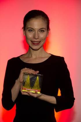 Preistaegerin Nora von WALDSTAETTEN, von Waldstätten, AUT, Schauspielerin, Preisverleihung der Cologne Conference in Koeln, 01.10.2015.