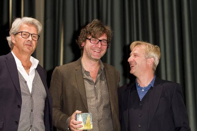 Stefan Bachmann, David Schalko, Lutz Carstensen bei der Preisverleihung der 25. Cologne Conference am 01.10.2015 in Köln. Preisverleihung der 25. Cologne Conference in Köln