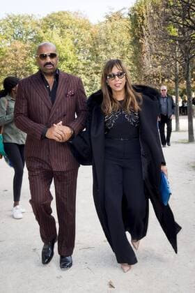 Marjorie Bridges Woods mit Ehemann Steve Harvey - Paris Fashion Week, Modenschau Elie Saab - Paris, Frankreich - 03 10 2015 JBAutissier Panoramic 