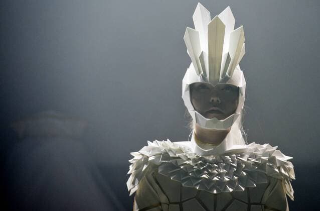 First 3D Print Fashion show fashion.stl within the Hackers Congress Parallel Polis 2015, in Prague, Czech Republic, on October 3, 2015. (CTKxPhoto VitxSimanek) CTKPhotoP201510030577901  VIS 006