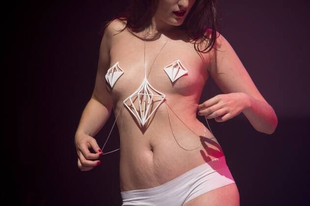 First 3D Print Fashion show fashion.stl within the Hackers Congress Parallel Polis 2015, in Prague, Czech Republic, on October 3, 2015. (CTKxPhoto VitxSimanek) CTKPhotoP201510030580101  VIS 007