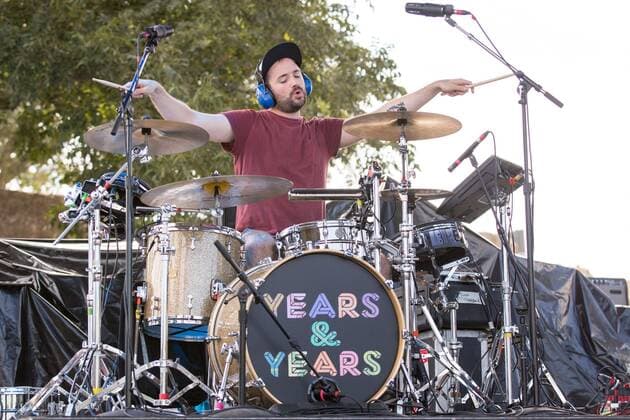 Oct. 4, 2015 - Austin, Texas, U.S - Drummer DYLAN BELL of Years & Years performs live at the Austin City Limits music festival within Zilker Park in Austin, Texas Austin U.S. - ZUMAs135