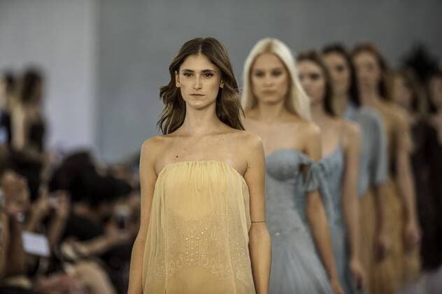 BELO HORIZONTE, MG - 06 10 2015: MINING TREND AUTUMN WINTER 2016 - Model for parade Grife VIVAZ in the 17th edition of Trend Autumn Winter Mines 2016 06 to October 09 at Expominas - Avenida Amazonas, 6030 - Gameleira - BH - MG. .  Mour?oxPanda