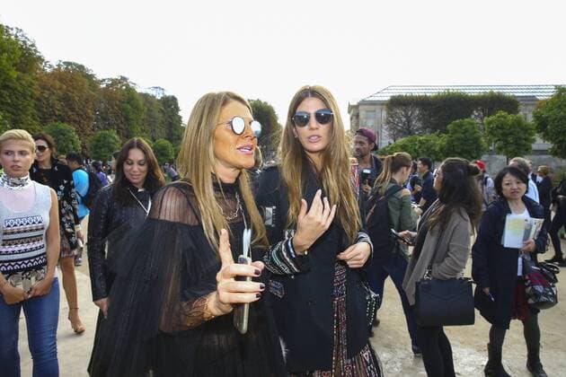 Anna Dello Russo et Bianca Brandolini CELEBRITES : Modenschau Valentino - Pret a Porter Printemps Ete 2016 - 06 10 2015 GwendolineLeGoffx 