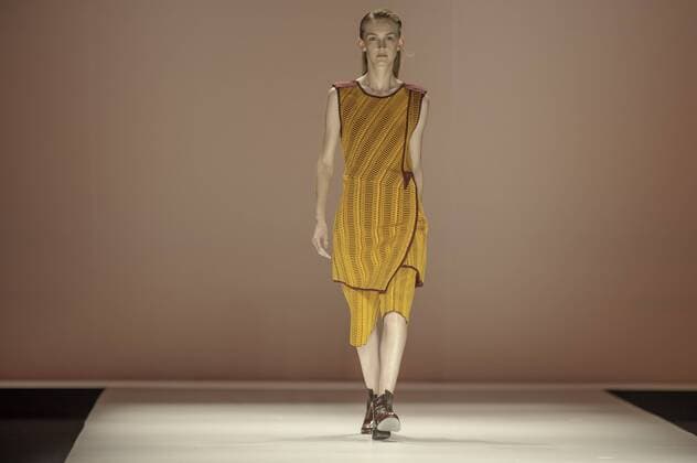 BELO HORIZONTE, MG - 06 10 2015: MINING TREND AUTUMN WINTER 2016 - Model for parade Grife Faven in the 17th edition of Trend Autumn Winter Mines 2016 06 to October 09 at Expominas - Avenida Amazonas, 6030 - Gameleira - BH - MG. .  Mour?oxPanda