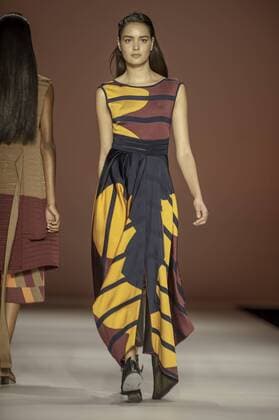 BELO HORIZONTE, MG - 06 10 2015: MINING TREND AUTUMN WINTER 2016 - Model for parade Grife Faven in the 17th edition of Trend Autumn Winter Mines 2016 06 to October 09 at Expominas - Avenida Amazonas, 6030 - Gameleira - BH - MG. .  Mour?oxPanda