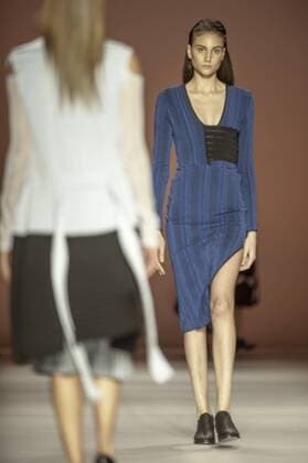 BELO HORIZONTE, MG - 06 10 2015: MINING TREND AUTUMN WINTER 2016 - Model for parade Grife Faven in the 17th edition of Trend Autumn Winter Mines 2016 06 to October 09 at Expominas - Avenida Amazonas, 6030 - Gameleira - BH - MG. .  Mour?oxPanda