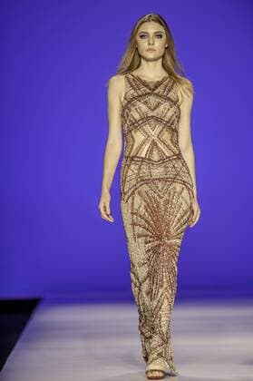 BELO HORIZONTE, MG - 06 10 2015: MINING TREND AUTUMN WINTER 2016 - Model for parade Grife FABIANA MILAZZO in the 17th edition of Trend Autumn Winter Mines 2016 06 to October 09 at Expominas - Avenida Amazonas, 6030 - Gameleira - BH -. MG.  Mour?oxPanda