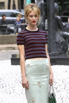 Mackenzie Davis CELEBRITES : Modenschau Miu Miu - Pret a Porter Printemps Ete 2016 - 07 10 2015 GwendolineLeGoffx 