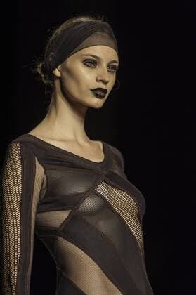 BELO HORIZONTE, MG - 07 10 2015: MINING TREND AUTUMN WINTER 2016 - Model for parade Grife LINO Villaventura in the 17th edition of Trend Autumn Winter 2016 Mines from 06 to 09 October at Expominas - Avenida Amazonas, 6030 - Gameleira - BH -. MG.  Mour?oxPanda
