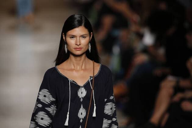 Oct. 10, 2015 - Lisbon, Portugal - Model presents spring summer 2016 creation by designer Christophe Sauvat during the 45rd edition of Moda Lisboa Fashion Week at the Patio da Gale on Terreiro do Paco Square in Lisbon on October 10, 2015. NURPHOTO CARLOS PALMA. Lisbon Portugal  - ZUMAn230