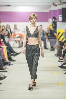 (151011) -- TBILISI, Oct. 11, 2015 -- A model presents a creation of Giorgi Keburia from Georgia during the Tbilisi Spring Fashion Week 2016, in Tbilisi, capital of Georgia, on October 11, 2015. ) GEORGIA-TBILISI-SPRING FASHION WEEK-CLOSING CEREMONY GiorgexInduashvili 