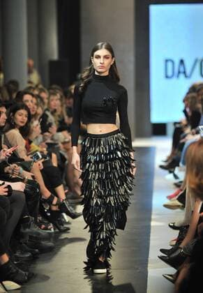 (151011) -- TBILISI, Oct. 11, 2015 -- A model presents a creation by Dalood from Georgia during the Tbilisi Spring Fashion Week 2016, in Tbilisi, capital of Georgia, on Oct. 11, 2015. ) GEORGIA-TBILISI-SPRING FASHION WEEK-CLOSING CEREMONY KulumbegashvilixTamuna 