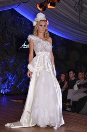Oct. 10, 2015 - Naples, Italy - Ferdinand s collection 2015-2016 during his fashion show in Ti Sposo. Ferdinand is a Neapolitan fashion designer. Naples Italy - ZUMAp133